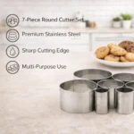KMW Stainless Steel Round Cookie Cutter Set 7-Piece - Image 6