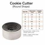 KMW Stainless Steel Round Cookie Cutter Set 7-Piece - Image 2