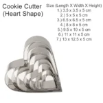 KMW Stainless Steel Heart-Shaped Cookie Cutter Set 7PC – Cookie Cutter Heart Shape - Image 2