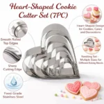 KMW Stainless Steel Heart-Shaped Cookie Cutter Set 7PC – Cookie Cutter Heart Shape - Image 5