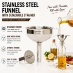 KMW Stainless Steel Funnel with Detachable Strainer