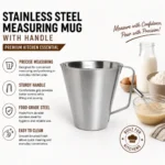 KMW Stainless Steel Measuring Jug with Handle Without Base 250 ML Pack of 1