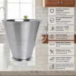 KMW Steel Measuring Jug with Handle with Base 2000 ML – Measuring Jug for Liquid - Image 4