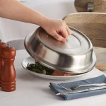 KMW Stainless Steel Plate Cover with Dome Lid 27CM Silver - Image 2