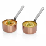 KMW Rust Resistant Sauce Pan Mini Dia with Copper Plating 2 pcs Set Small - Image 4