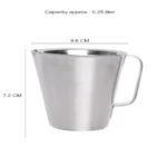 KMW Stainless Steel Measuring Jug with Handle Without Base 250 ML Pack of 1 - Image 6