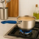 KMW 28 CM Stainless Steel Sauce Pan with Vinyl Handle & Capsule Bottom - Image 8