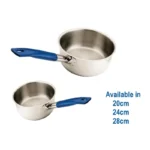 KMW 28 CM Stainless Steel Sauce Pan with Vinyl Handle & Capsule Bottom - Image 5