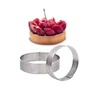 KMW Round Perforated Cake Ring Set 10 × 2 CM – 3-Piece | 18/8 Stainless Steel - Image 5