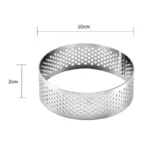 KMW Round Perforated Cake Ring Set 10 × 2 CM – 3-Piece | 18/8 Stainless Steel - Image 3