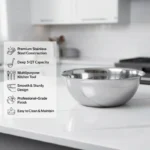 KMW Stainless Steel Mixing Bowl Deep 8 Qt (7.6 Litres) – Set of 2 - Image 3
