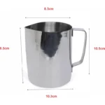 KMW Stainless Steel Milk Frothing Pitcher 350 ML | Espresso Coffee Frothing Jug - Image 6